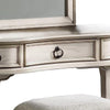 Fyn 60 Inch Vanity Desk Set with Stool and Mirror White Solid Wood By Casagear Home BM314381