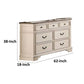 Beny 62 Inch Wide Dresser with 7 Drawers Black Handles White Wood Finish By Casagear Home BM314383