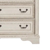 Beny 52 Inch Tall Dresser Chest with 5 Drawers Black Handles White Wood By Casagear Home BM314384