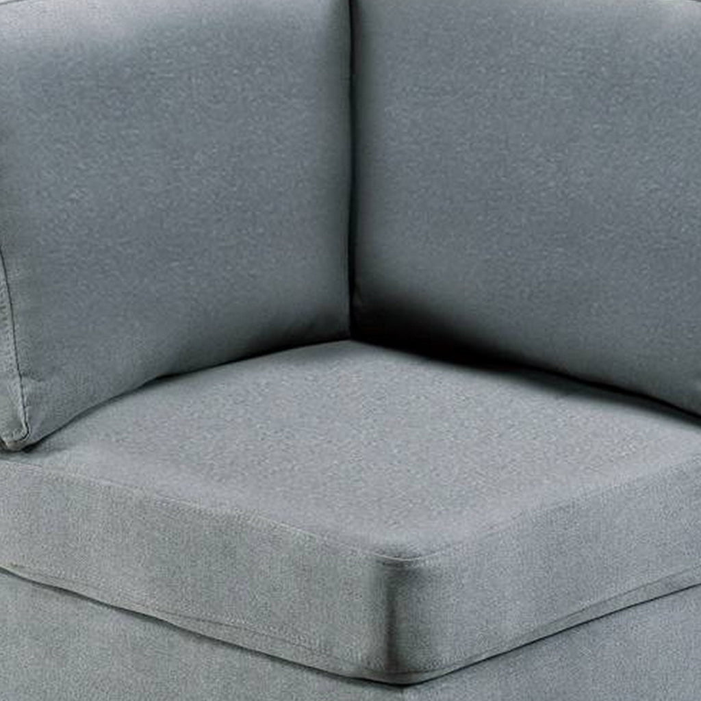 Remy 32 Inch Modular Corner Sofa Chair Soft Gray Chenille Solid Wood By Casagear Home BM314385