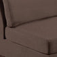 Remy 32 Inch Modular Armless Sofa Chair Soft Brown Chenille Solid Wood By Casagear Home BM314388