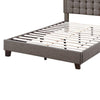 Ady California King Bed Tufted Upholstered Headboard Grayish Brown By Casagear Home BM314396