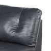 Hina 37 Inch Modular Armless Sofa Chair Black Faux Leather Solid Wood By Casagear Home BM314398