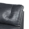 Hina 37 Inch Modular Armless Sofa Chair Black Faux Leather Solid Wood By Casagear Home BM314398