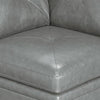 Samy 37 Inch Modular Corner Sofa Chair Padded Gray Faux Leather Wood By Casagear Home BM314404