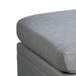 Gimy 37 Inch Ottoman Cushioned Seat Gray Dorris Upholstery Solid Wood By Casagear Home BM314411