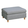 Gimy 37 Inch Ottoman Cushioned Seat Gray Dorris Upholstery Solid Wood By Casagear Home BM314411