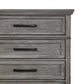 Fimmy 54 Inch Tall Dresser Chest with 5 Drawers Rustic Gray Wood Finish By Casagear Home BM314412