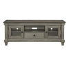 Rome 64 Inch TV Media Entertainment Console Brown and Gray Solid Wood By Casagear Home BM314413