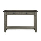 Rome 48 Inch Sofa Table Rectangular 2 Drawers Brown Gray Solid Wood By Casagear Home BM314415