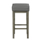 Vin 31 Inch Counter Height Stool Gray Faux Leather Seat Wood Set of 2 By Casagear Home BM314436