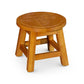 Sidi 11 Inch Step Stool Footrest Wood Queen Bee Print Round Natural By Casagear Home BM314453