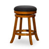 Opi 24 Inch Swivel Counter Stool Natural Brown Wood Dark Gray Polyester By Casagear Home BM314462