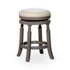 Opi 24 Inch Swivel Counter Stool Bonded Leather Weathered and French Gray By Casagear Home BM314463