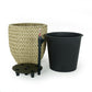 Wiki 11 Inch Self Watering Planter Handwoven Rattan Wicker Beige By Casagear Home BM314465