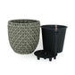 Wiki 15 Inch Self Watering Planter Handwoven Rattan Wicker Gray By Casagear Home BM314470