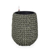 Wiki 21 Inch Self Watering Planter, Handwoven Rattan Wicker, Gray By Casagear Home