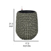 Wiki 21 Inch Self Watering Planter Handwoven Rattan Wicker Gray By Casagear Home BM314473