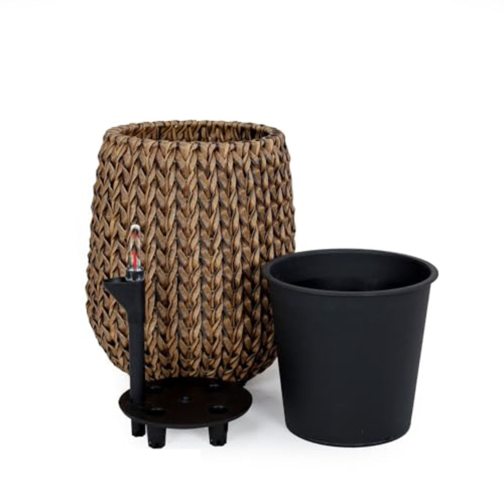 Wiki 21 Inch Self Watering Planter Handwoven Rattan Wicker Natural By Casagear Home BM314476