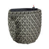 Wiki Self Watering Planter Set of 2 Handwoven Rattan Wicker Rattan Gray By Casagear Home BM314477