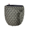 Wiki Self Watering Planter Set of 2, Handwoven Rattan Wicker Rattan, Gray By Casagear Home