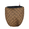 Wiki Self Watering Planter Set of 2 Handwoven Rattan Natural Brown By Casagear Home BM314478