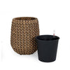 Wiki 17 Inch Self Watering Planter Handwoven Rattan Wicker Natural By Casagear Home BM314479