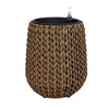 Wiki 17 Inch Self Watering Planter, Handwoven Rattan Wicker, Natural By Casagear Home