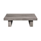 Hida 33 Inch Outdoor Patio Coffee Table Grooved Top Gray Eucalyptus Wood By Casagear Home BM314482