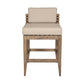 Hida 28 Inch Outdoor Patio Counter Stool Chair Taupe Olefin Cushions By Casagear Home BM314486