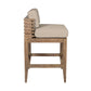 Hida 28 Inch Outdoor Patio Counter Stool Chair Taupe Olefin Cushions By Casagear Home BM314486