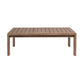 Sol 52 Inch Outdoor Coffee Table Slatted Top Weathered Eucalyptus Wood By Casagear Home BM314490