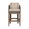 Kimi 26 Inch Outdoor Patio Counter Stool Chair Olefin and Gray Woven Rope By Casagear Home BM314497