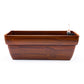 23 Inch Self Watering Planter Rectangular Painted Plastic Body Dark Brown By Casagear Home BM314514