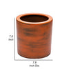 8 Inch Self Watering Planter Painted Plastic Body Round Top Warm Brown By Casagear Home BM314516