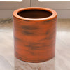 8 Inch Self Watering Planter Painted Plastic Body Round Top Warm Brown By Casagear Home BM314516