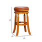 Opi 30 Inch Swivel Barstool Bonded Leather Natural Brown Solid Wood By Casagear Home BM314519