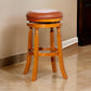 Opi 30 Inch Swivel Barstool Bonded Leather Natural Brown Solid Wood By Casagear Home BM314519