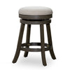 Opi 24 Inch Swivel Counter Stool Charcoal Cushioned Seat Weathered Gray By Casagear Home BM314526