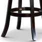 Opi 30 Inch Swivel Barstool Round Black Bonded Leather Espresso Brown By Casagear Home BM314528