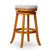 Opi 30 Inch Swivel Barstool Round Cushioned Seat Beige Natural Brown By Casagear Home BM314532