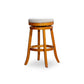 Opi 30 Inch Swivel Barstool Round Cushioned Seat Beige Natural Brown By Casagear Home BM314532