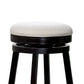 Opi 30 Inch Swivel Barstool Beige Polyester Espresso Brown Solid Wood By Casagear Home BM314536