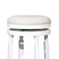 Opi 30 Inch Swivel Barstool Beige Polyester White Solid Wood Finish By Casagear Home BM314537