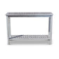 48 Inch Console Table 2 Shelves Slatted Design Eucalyptus Silver Gray By Casagear Home BM314543