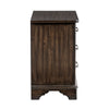 Amey 30 Inch Nightstand 3 Drawers with Bar Handles Rustic Brown Wood By Casagear Home BM314551