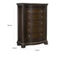 Joni 58 Inch Tall Dresser Chest 5 Drawers Faux Crystal Knobs Dark Brown By Casagear Home BM314556