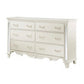 Xeni 66 Inch Wide Dresser 6 Drawers Scrolled Mirror Accent Champagne By Casagear Home BM314565