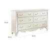 Xeni 66 Inch Wide Dresser 6 Drawers Scrolled Mirror Accent Champagne By Casagear Home BM314565