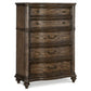 Deborah 56 Inch Tall Dresser Chest 5 Drawers Drop Handles Brown Wood By Casagear Home BM314571